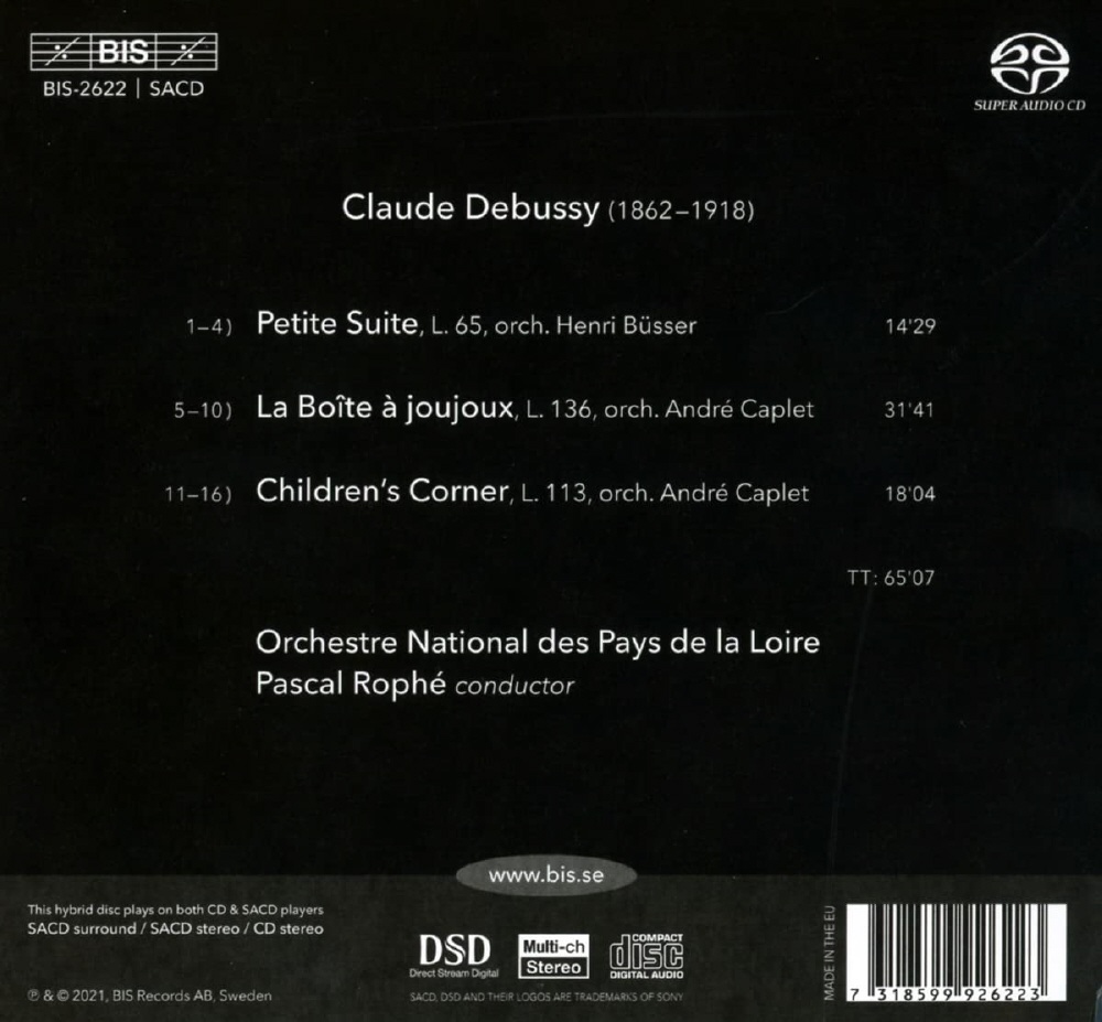 Pascal Rophe 드뷔시: 작은 모음곡, 장난감 상자, 어린이 차지 (Debussy: Petite Suite, La Boite a Joujoux, Children's Corner) 