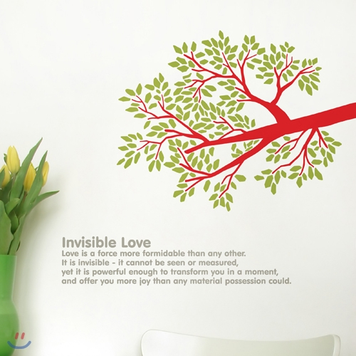 초록향기-반제품A타입 (나무1그루) 그래픽스티커 포인트 시트지 인테리어 스티커