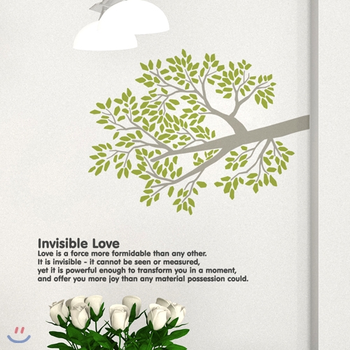 초록향기-반제품C타입 (나무1그루) 그래픽스티커 포인트 시트지 인테리어 스티커