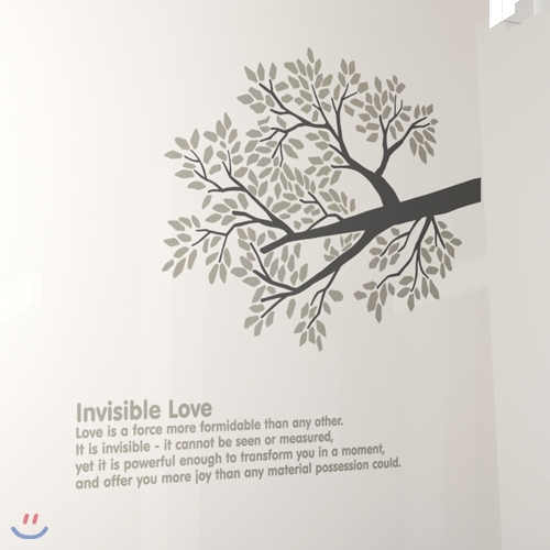 초록향기-완제품B타입 (나무1그루) 그래픽스티커 포인트 시트지 인테리어 스티커