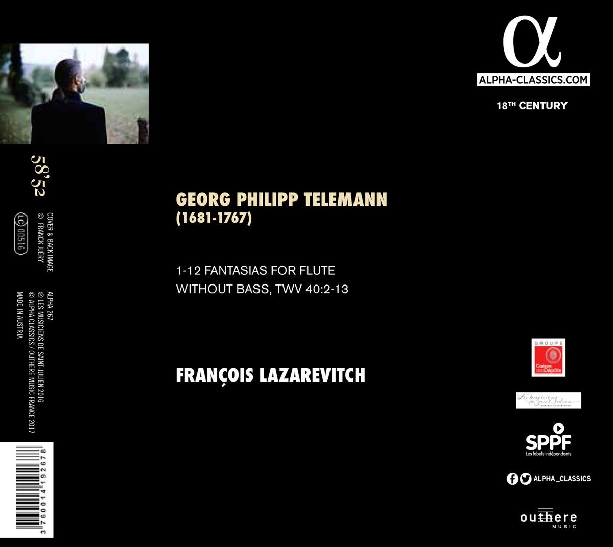 Francois Lazarevitch 텔레만: 12개의 무반주 플루트 환상곡 (Telemann: 12 Fantasias for Solo Flute) 프랑수아 라자레비치