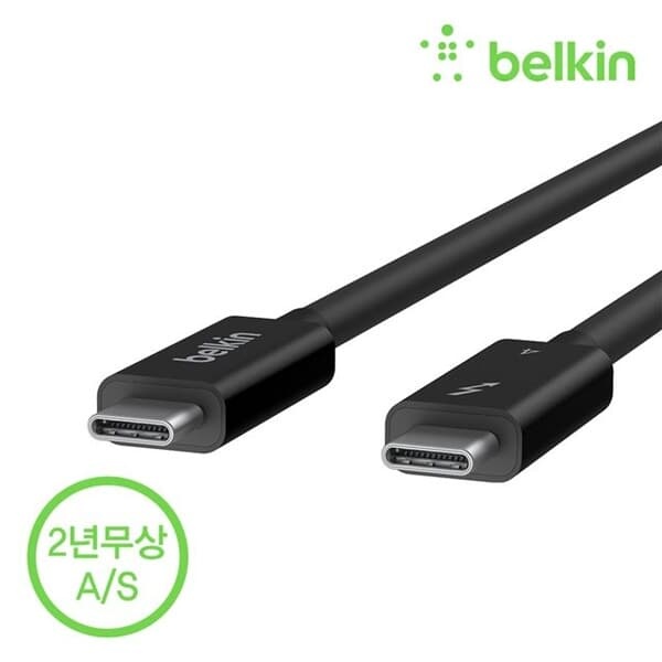 벨킨 썬더볼트 4 C타입 PD 100W 40Gbps 초고속 케이블 1M INZ003bt1M