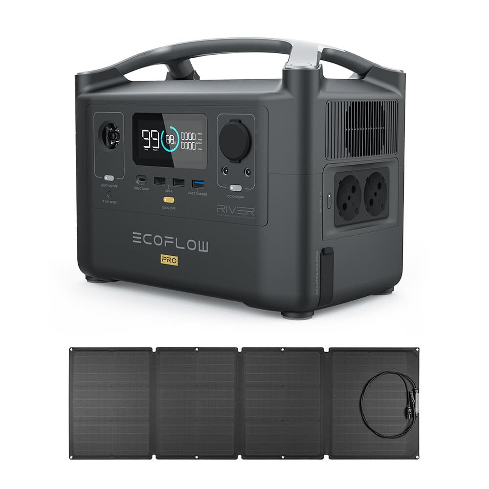 에코플로우 리버 프로 + 110W 태양광패널 + 확장배터리 세트 캠핑용 파워뱅크 (720Wh 1800W 220V) - 예스24