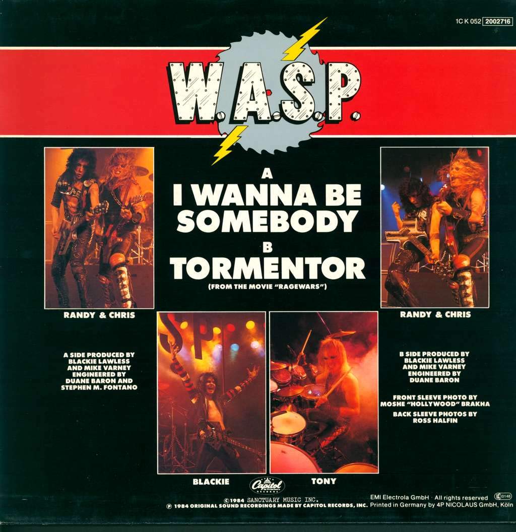 W.A.S.P. (더블유 에이 에스 피) - I Wanna Be Somebody [픽쳐디스크 LP] 