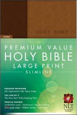 Premium Value Large Print Slimline Bible-NLT