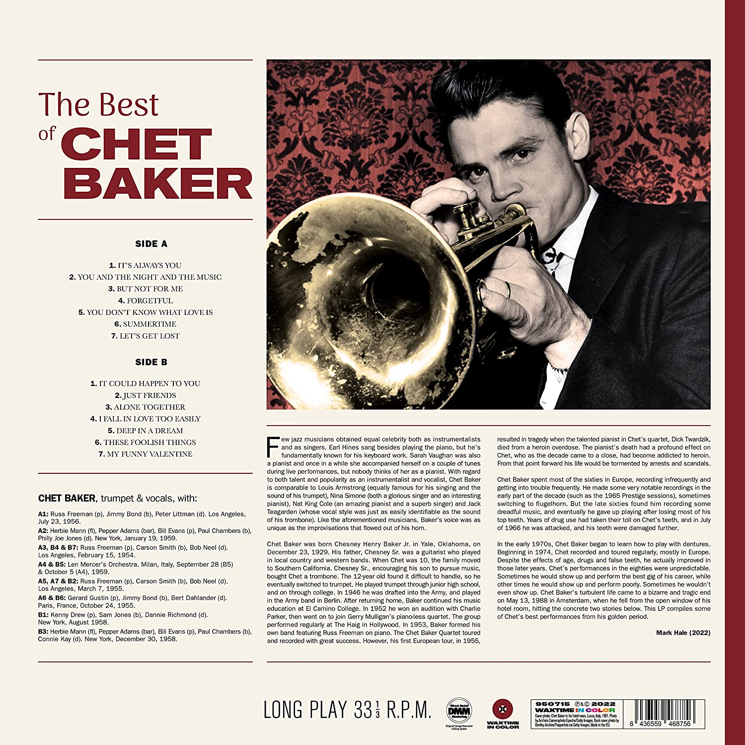 Chet Baker (쳇 베이커) - Best Of Chet Baker [퍼플 컬러 LP]