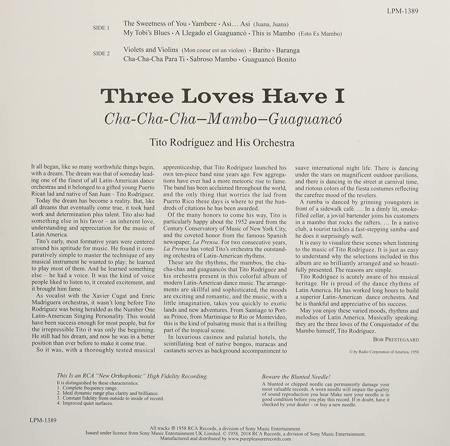 Tito Rodriguez (티토 로드리구에즈) - Three Loves Have I [LP] 
