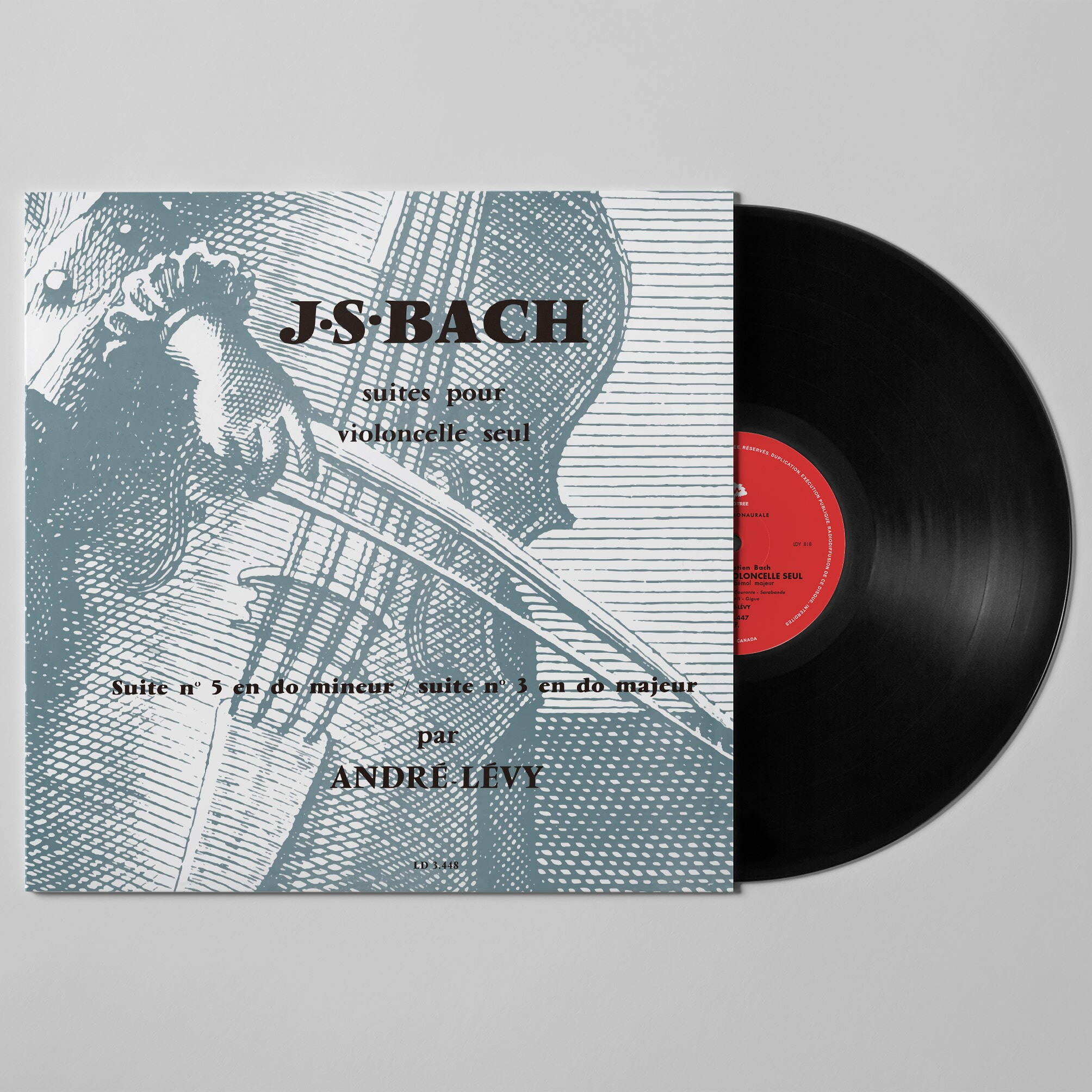 Andre Levy 바흐: 무반주 첼로 모음곡 2집 - 앙드레 레비 (Bach: Suites for Unaccompanied Cello BWV1011, 1009)[LP]