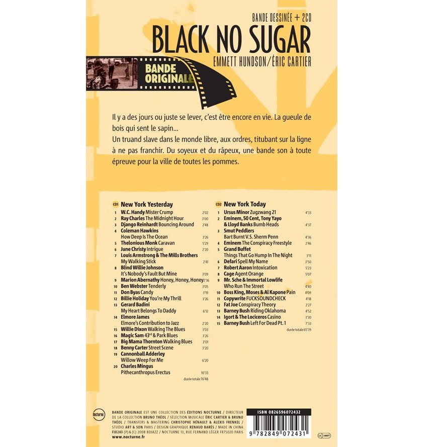 에밋 허드슨의 글과 에릭 까르띠에의 일러스트로 만나는 재즈, 블루스, 힙합 리믹스 모음집 (BLACK NO SUGAR - Illustrated by Eric Cartier) 