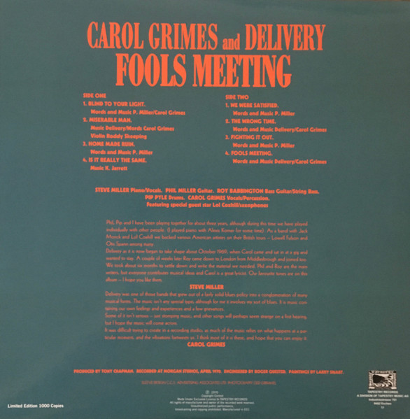 Carol Grimes / Delivery (캐롤 그라임즈 / 딜리버리) - Fools Meeting [LP] 