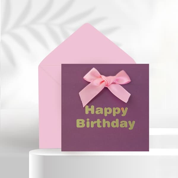 [프롬앤투] 미니 리본 생일축하카드 리본카드 FT1044-2