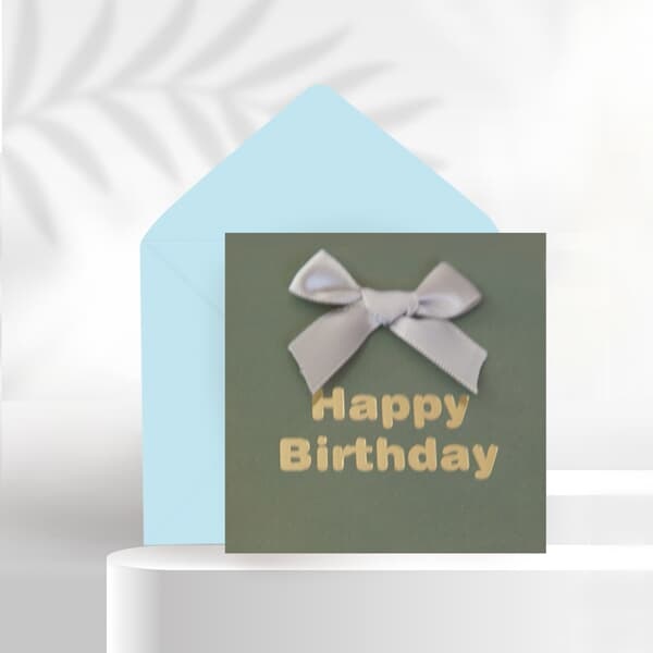 [프롬앤투] 미니 리본 생일축하카드 리본카드 FT1044-3