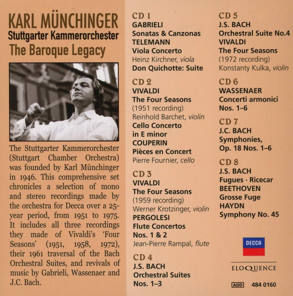 칼 뮌힝거가 지휘하는 바로크 작품집 (Karl Munchinger - The Baroque Legacy)