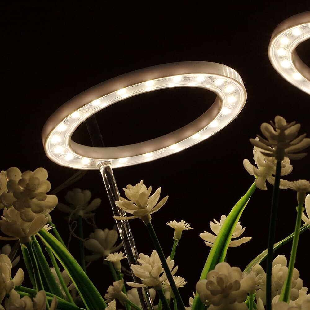 엔젤링 화분 LED 식물등(2헤드) (웜색) 식물성장 램프