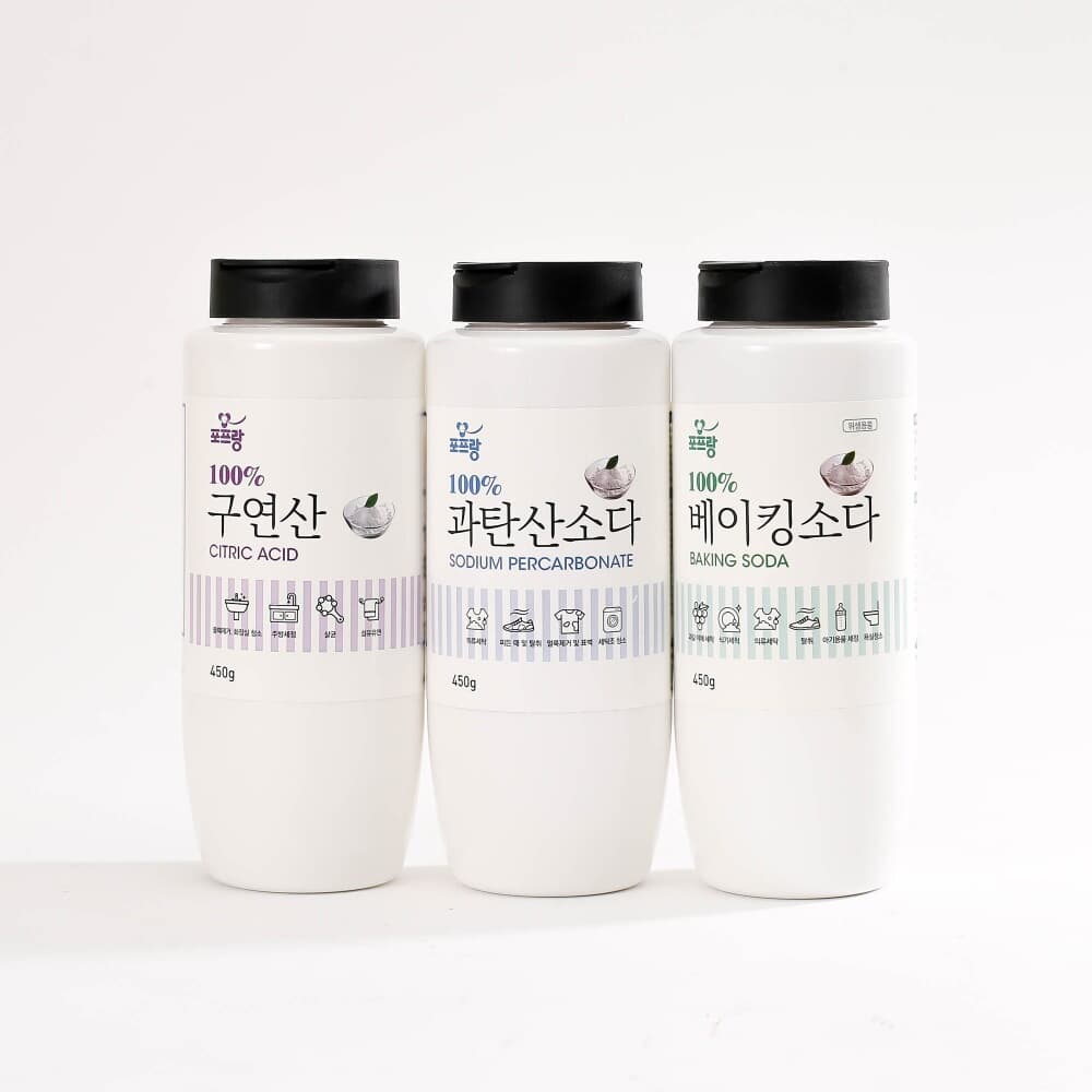 포프랑 구연산+베이킹소다+과탄산소다 3종세트