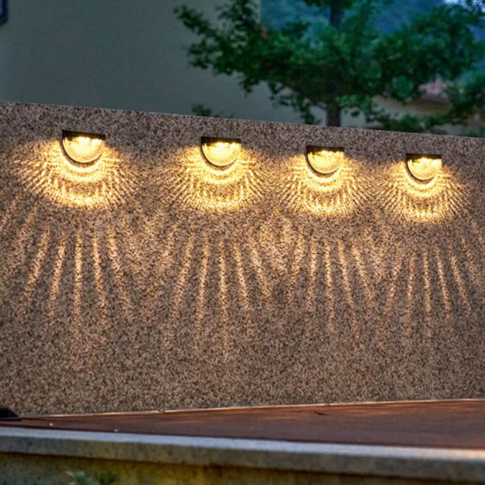 LED 오로라 태양광 벽부등 2p세트 계단입구 야외등