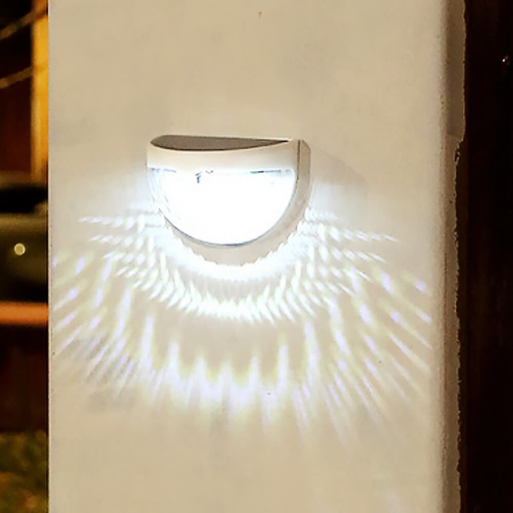 LED 오로라 태양광 벽부등 2p세트 계단 주차장 카페등