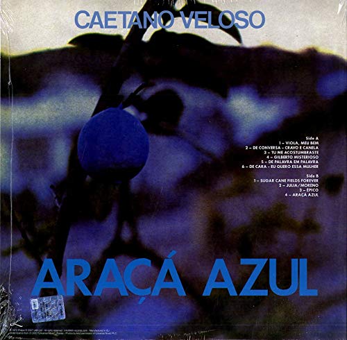 Caetano Veloso (까에따누 벨로주) - Araca Azul [투명 컬러 LP] 