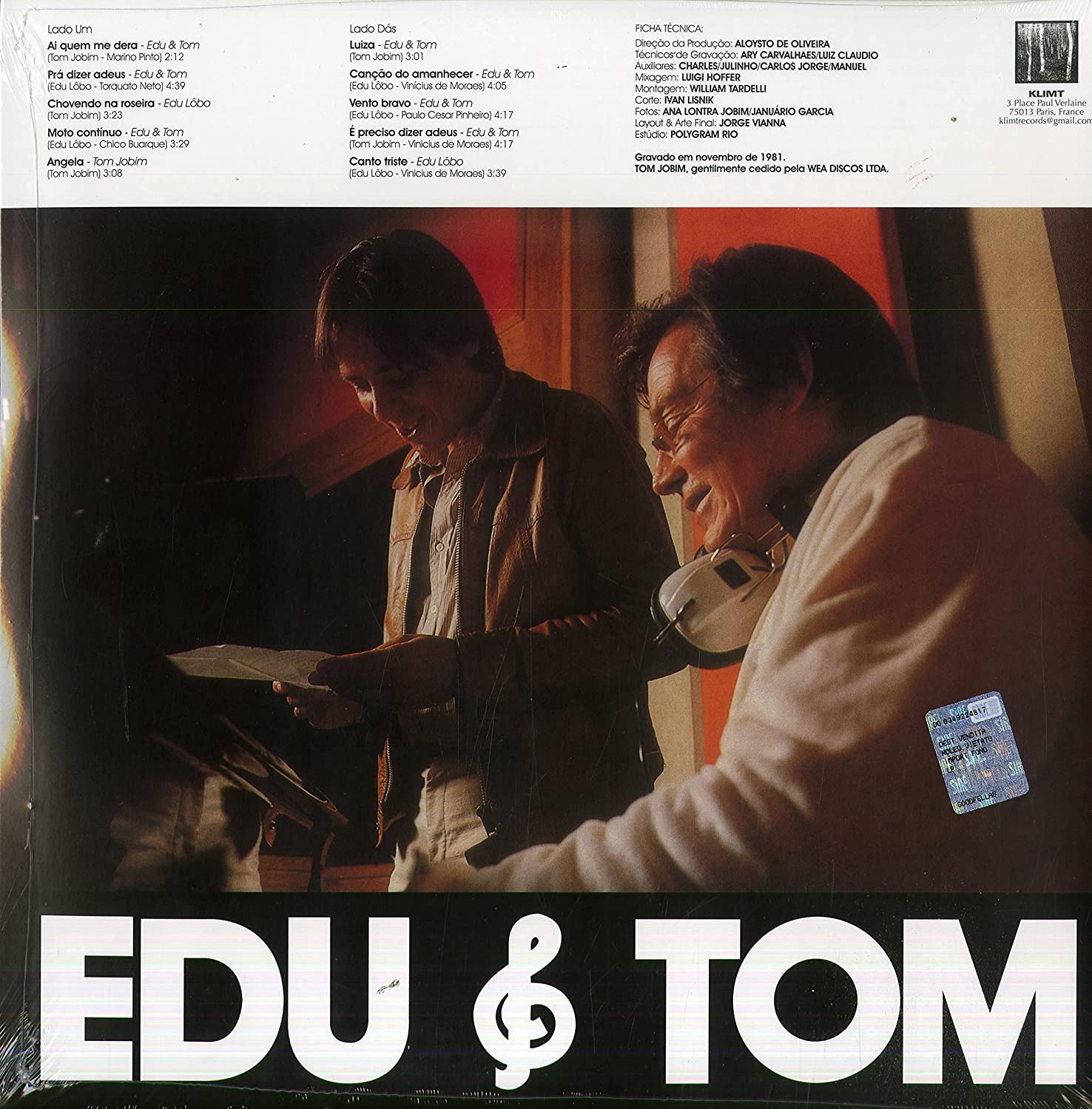 Edu Lobo / Tom Jobim (에두 로보 / 톰 조빔) - Edu & Tom Tom & Edu [투명 컬러 LP] 