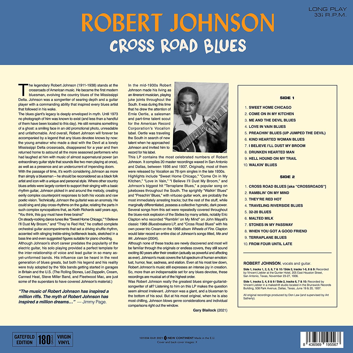 Robert Johnson (로버트 존슨) - Cross Road Blues [LP] 