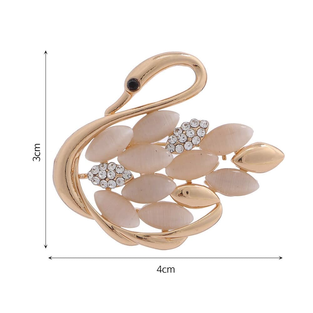 로맨틱 스완 브로치/ 액세서리 큐빅 백조