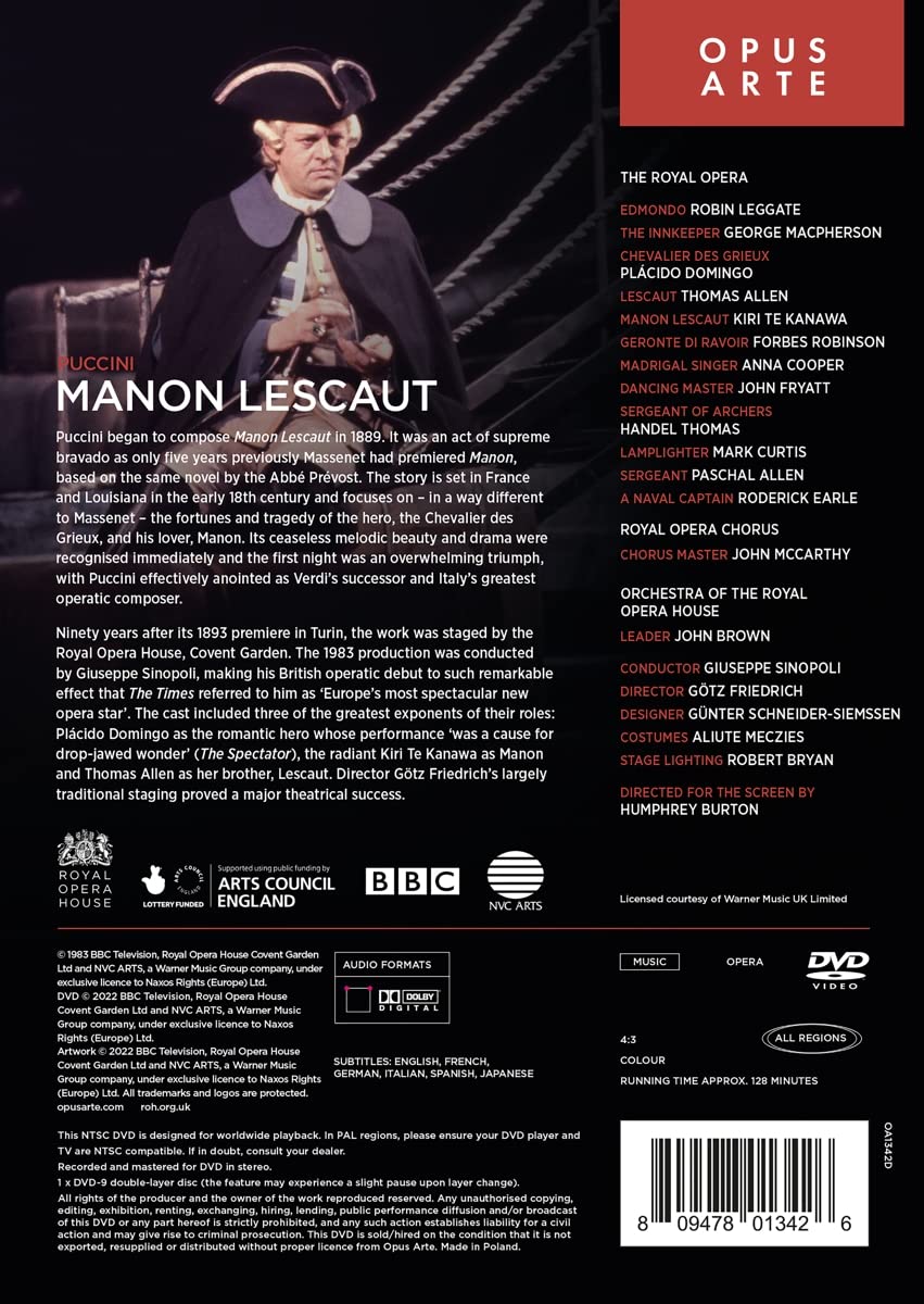 Giuseppe Sinopoli 푸치니: 오페라 '마농 레스코' (Puccini: Manon Lescaut) 