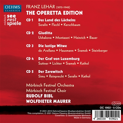 Rudolf Bibl / Wolfdieter Maurer 프란츠 레하르: 오페레타 모음집 (Franz Lehar: The Operetta Edition) 