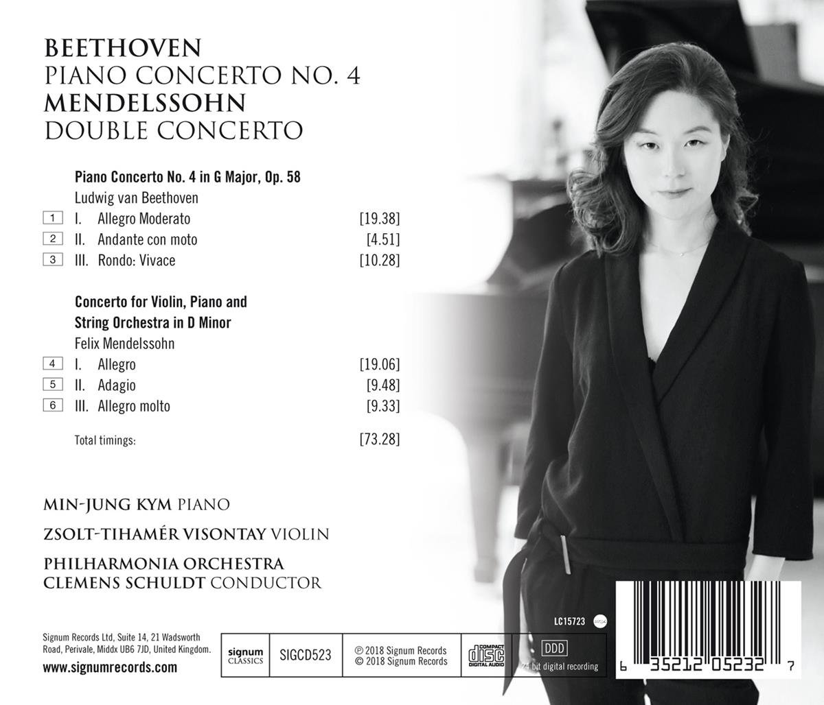 김민정 - 베토벤: 피아노 협주곡 4번 / 멘델스존: 이중 협주곡 (Beethoven: Piano Concerto Op.58 / Mendelssohn: Double Concerto) 