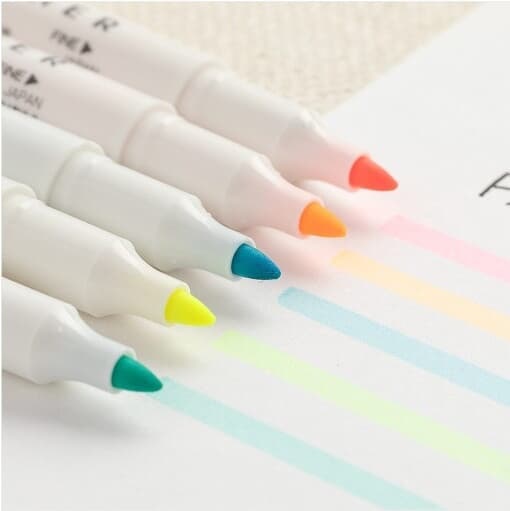 (인기) 제브라 ZEBRA 마일드라이너 형광펜 8색세트 트윈 파스텔 다이어리 꾸미기펜