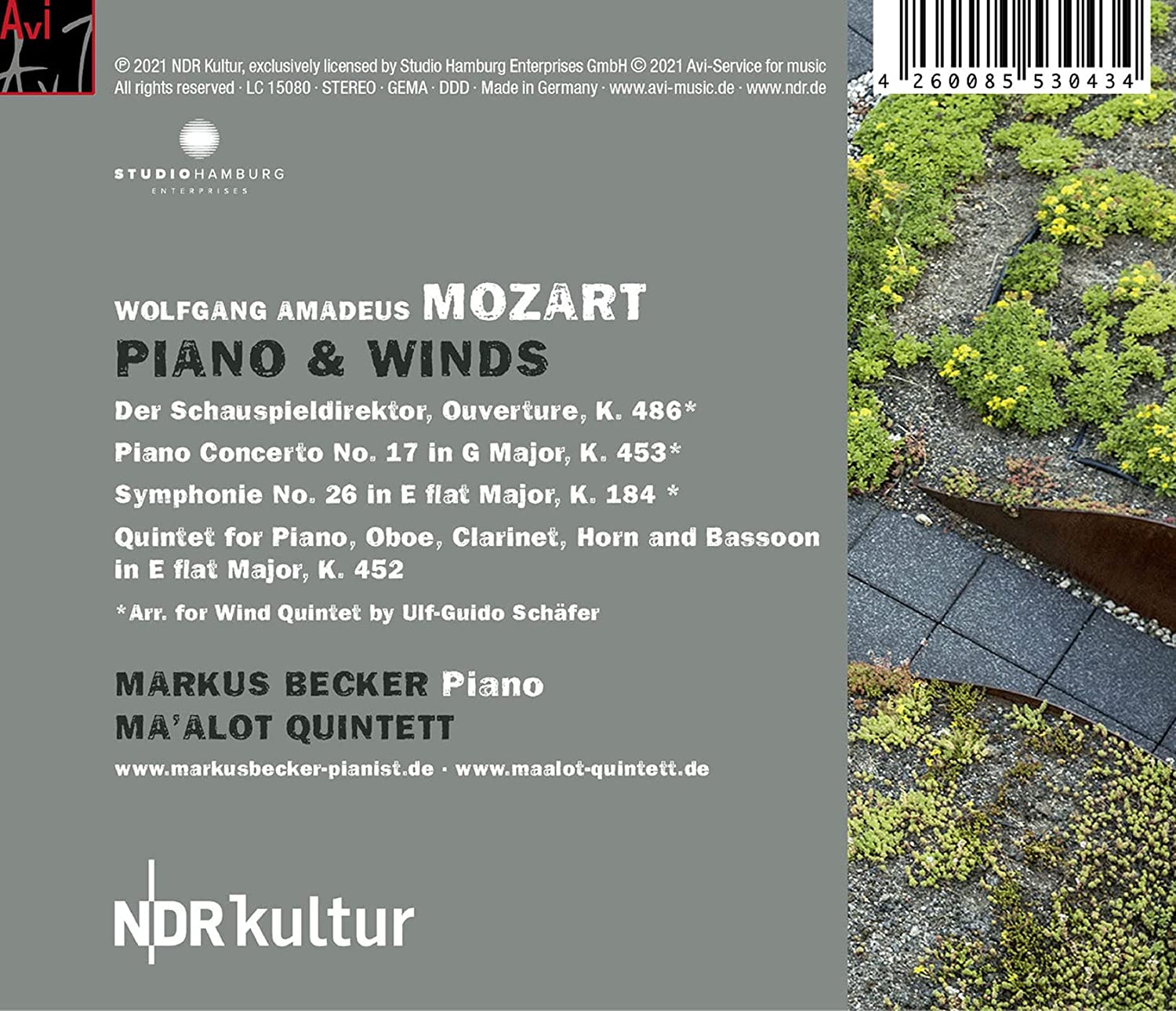 Markus Becker / Ma'alot Quintett 모차르트: 피아노와 목관을 위한 작품집 (Mozart: Piano and Winds)
