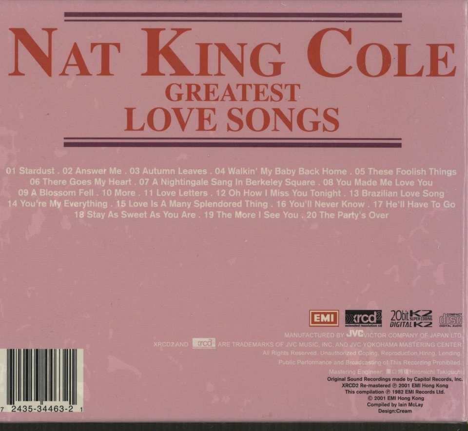 Nat King Cole (냇 킹 콜) - Greatest Love Songs