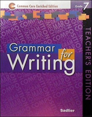 Grammar for Writing (enriched) Teacher&#39;s Guide Purple