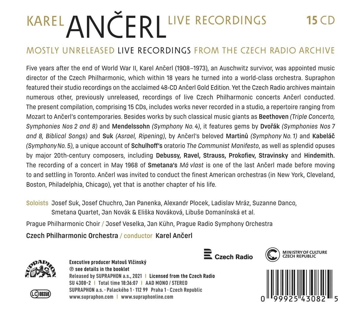 Karel Ancerl 카렐 안체를 실황 녹음 에디션 (Live Recordings) 
