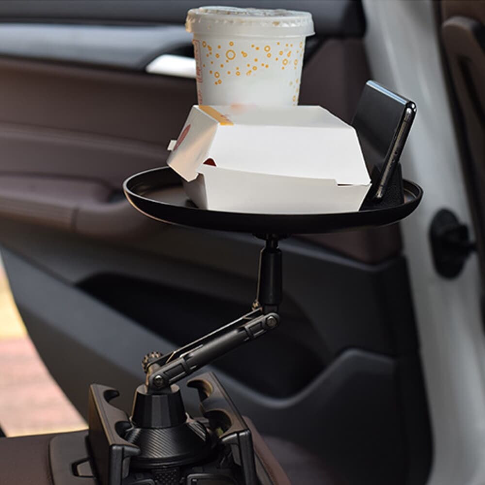 컵홀더 고정 차량용 트레이 핸드폰거치 뒷좌석 테이블