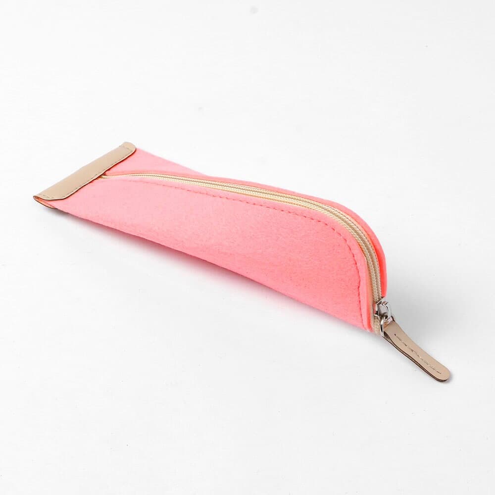 오펠트 오픈형 펜슬케이스 패브릭 지퍼필통 핑크