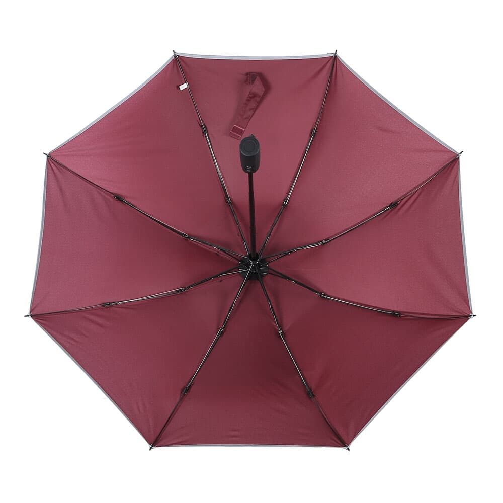 반사띠 3단 거꾸로 완전자동 우산(레드)