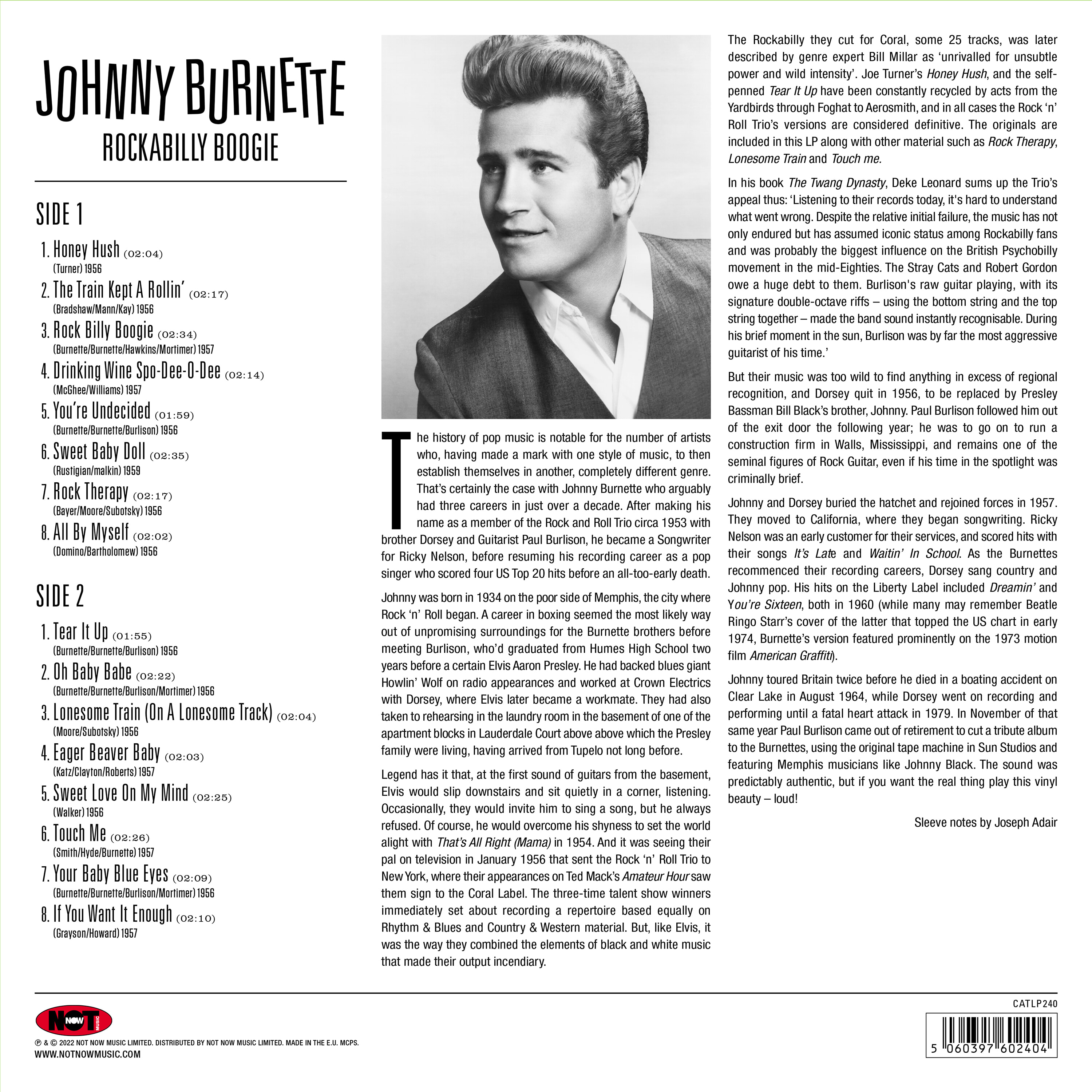 Johnny Burnette (조니 버넷) - Rockabilly Boogie [LP]
