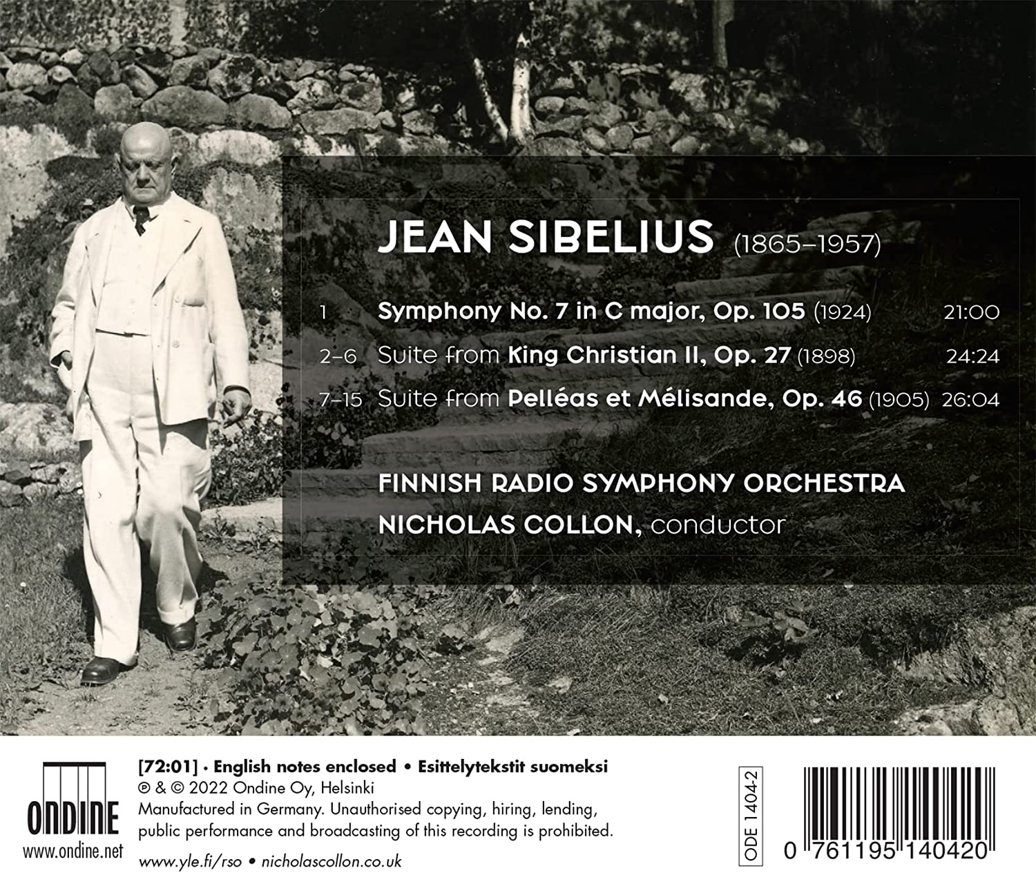 Nicholas Collon 시벨리우스: 교향곡 7번, ‘크리스티안 2세’ 모음곡, ‘펠레아스와 멜리장드’ 모음곡 (Sibelius: Symphony Op.105)