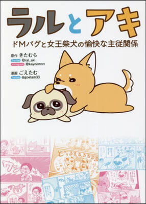 ラルとアキ ドMパグと女王柴犬の愉快な主從關係