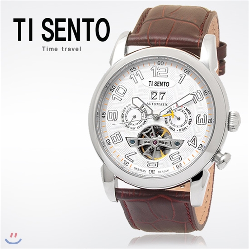 [백화점 AS가능] 티센토 TI SENTO 가죽 시계 TS50031WTW_DATE