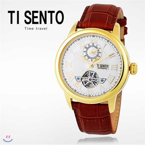 [백화점 AS가능] 티센토 TI SENTO 가죽 시계 TS50041GD_DUAL