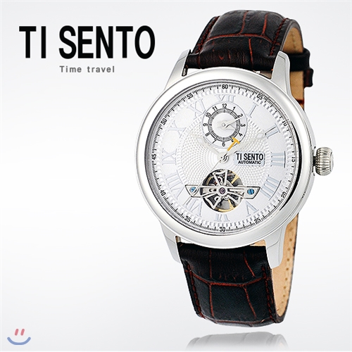 [백화점 AS가능] 티센토 TI SENTO 가죽 시계 TS50041WTW_DUAL