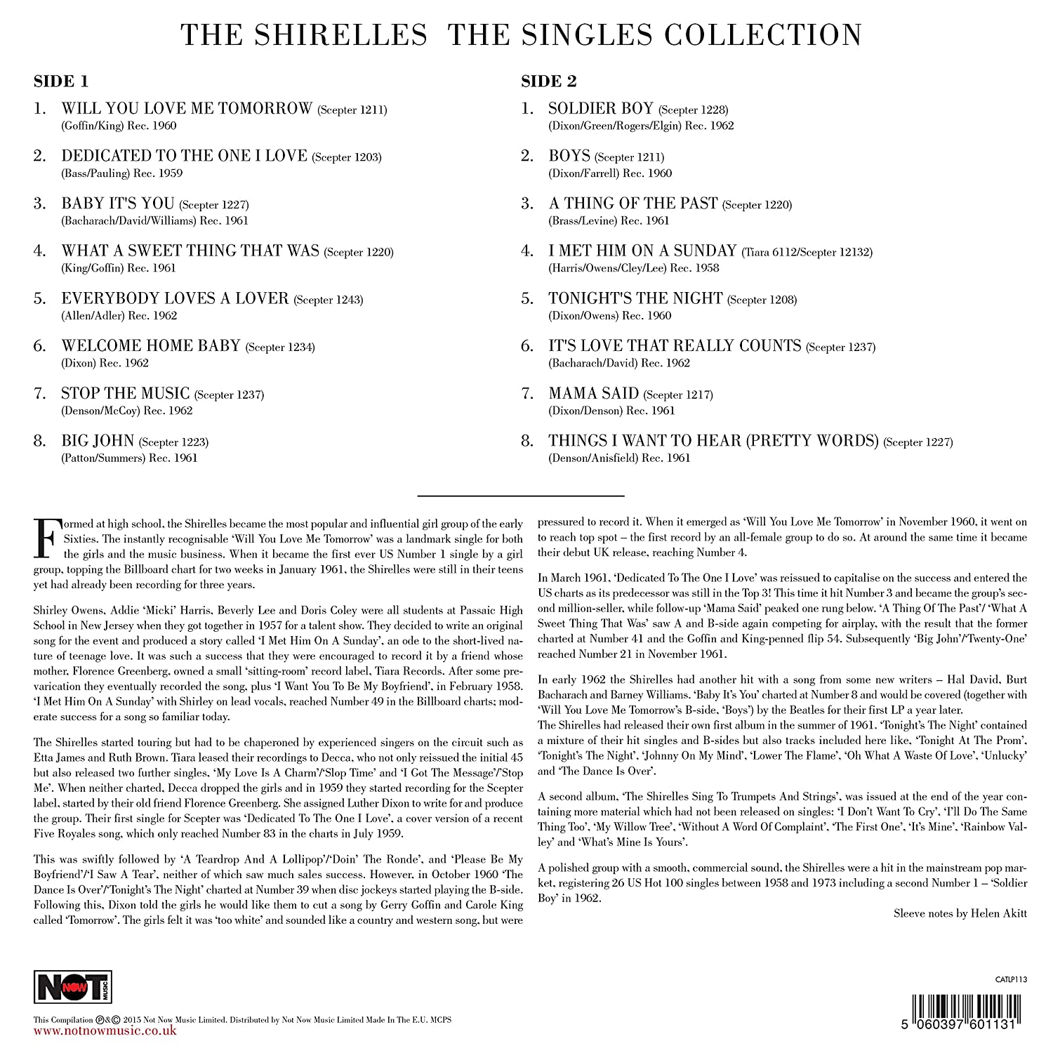 The Shirelles (더 셔를스) - The Singles Collection [LP]