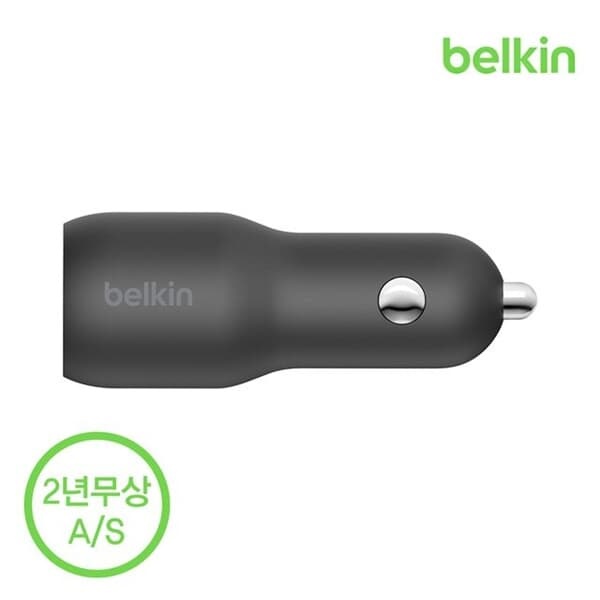 벨킨 부스트업 37W C타입 + USB-A PPS PD 3.0 듀얼 차량용 충전기 CCB004bt