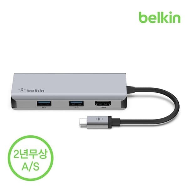 벨킨 5in1 USB C타입 멀티 허브 AVC007bt 아이패드 M2 맥북 프로 13 맥북에어 노트북 호환