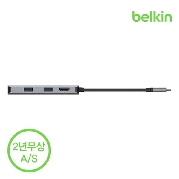 벨킨 5in1 USB C타입 멀티 허브 AVC007bt 아이패드 M2 맥북 프로 13 맥북에어 노트북 호환