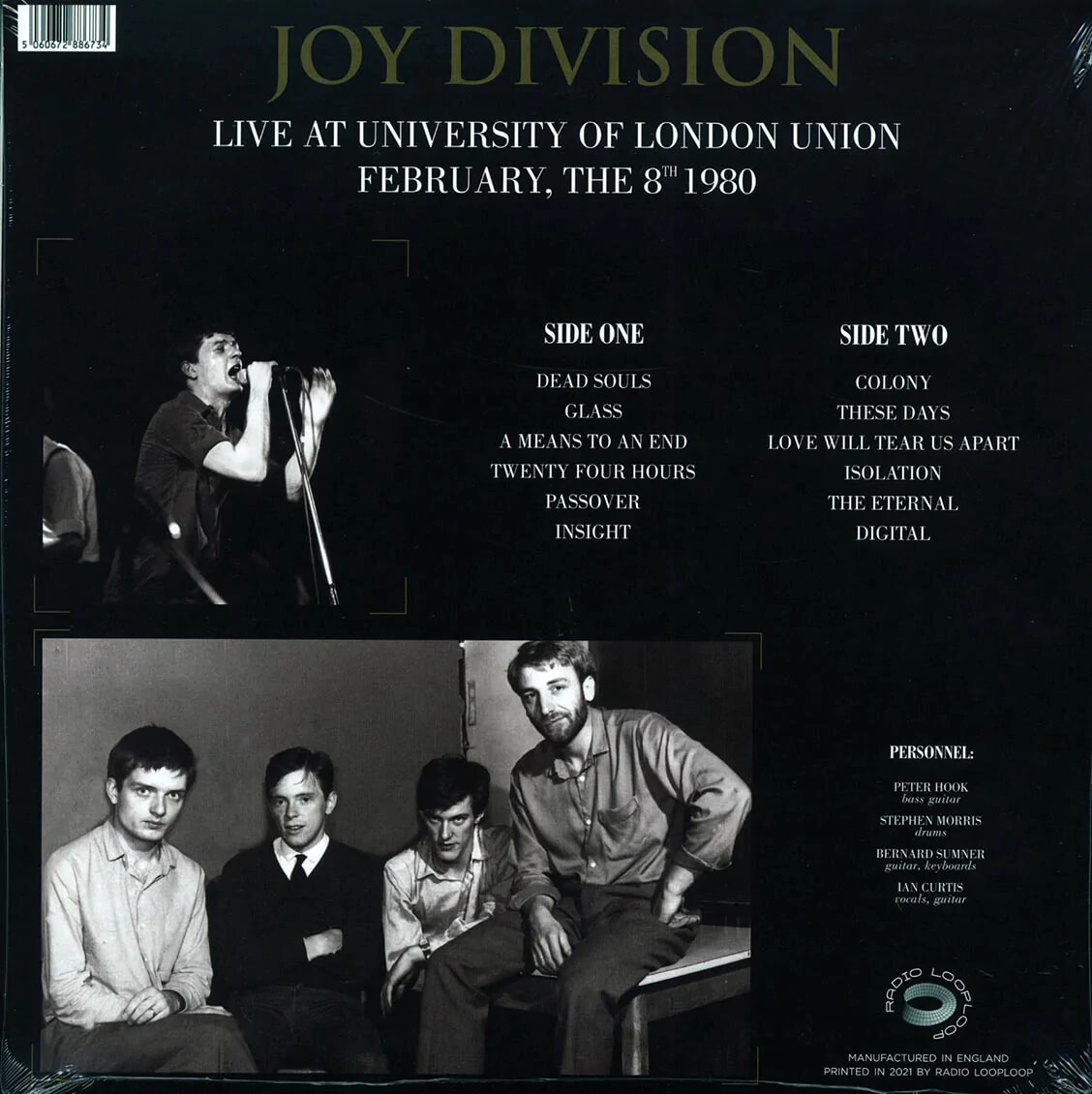 Joy Division (조이 디비전) - Live At University Of London Union, February, The 8th 1980 [LP] 