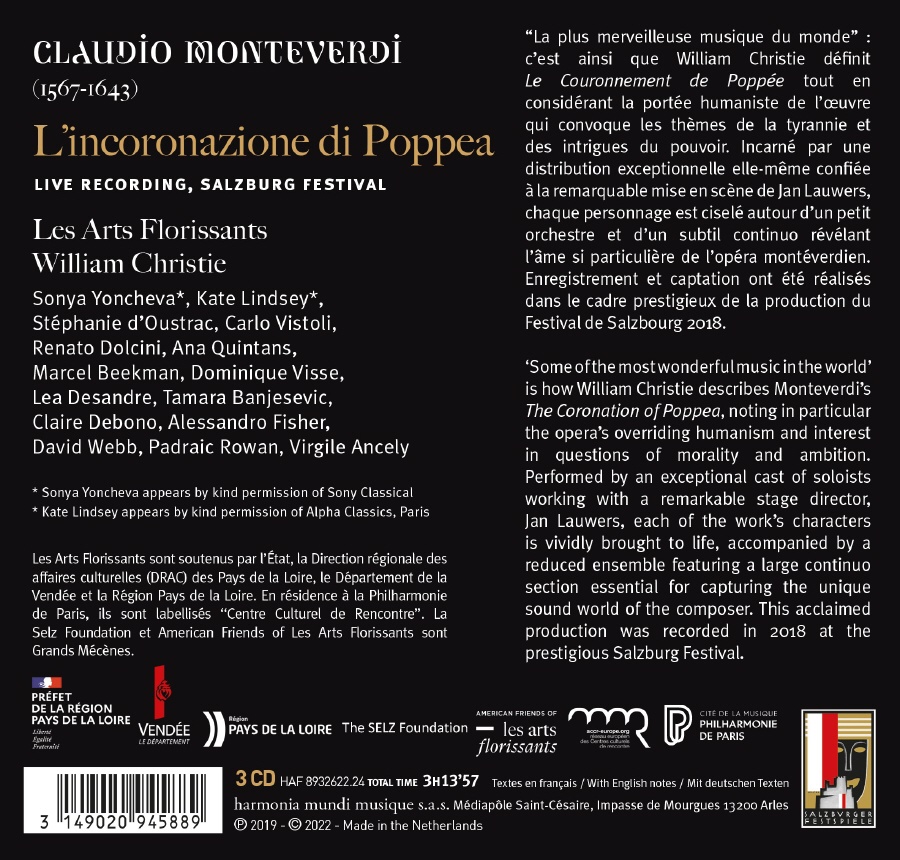 William Christie 몬테베르디: 오페라 `포페아의 대관식` (Monteverdi: L'incoronazione di Poppea)