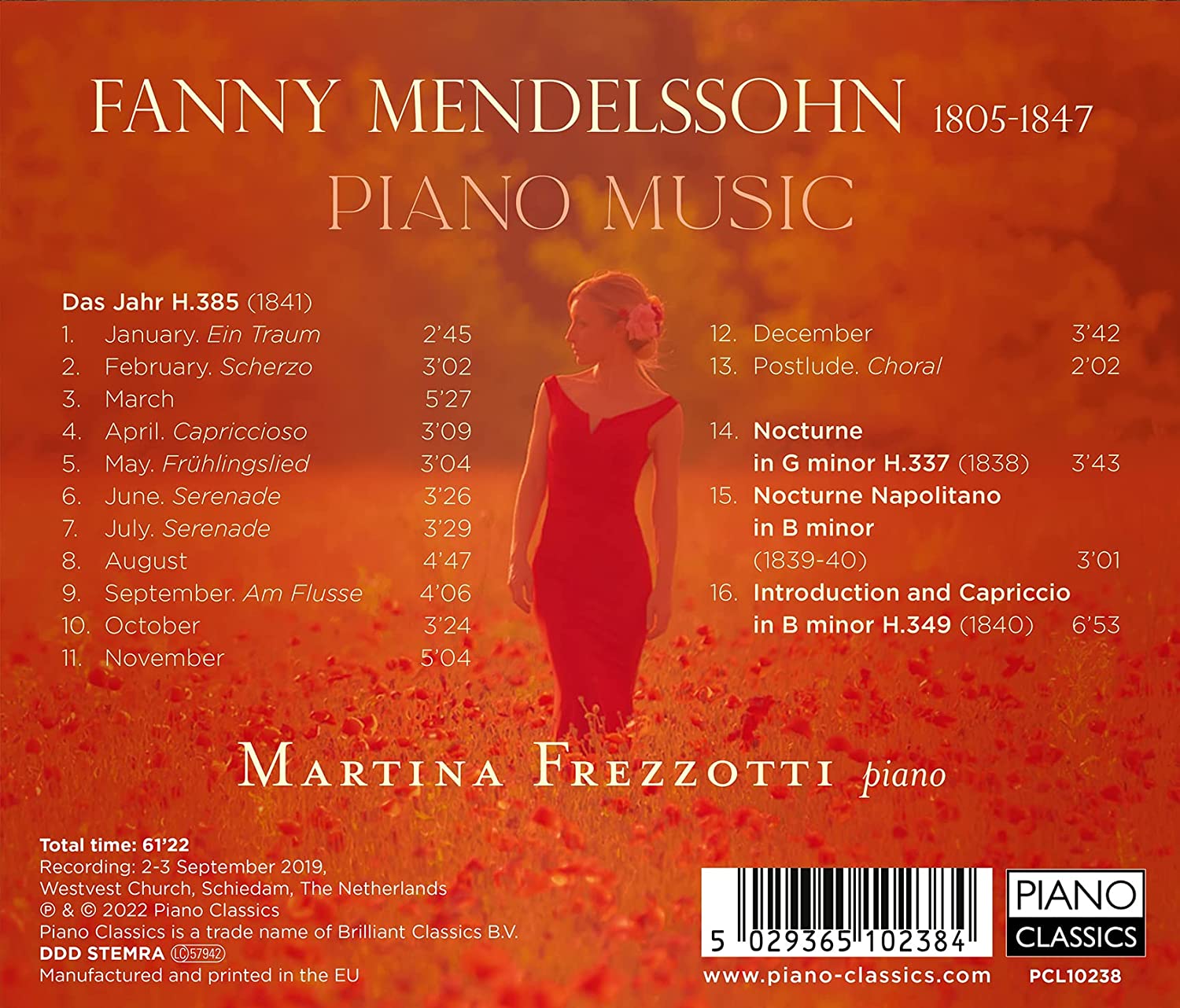 Martina Frezzotti 파니 멘델스존: 피아노 독주곡 ‘한 해’, 녹턴 (Fanny Mendelssohn: Piano Music)