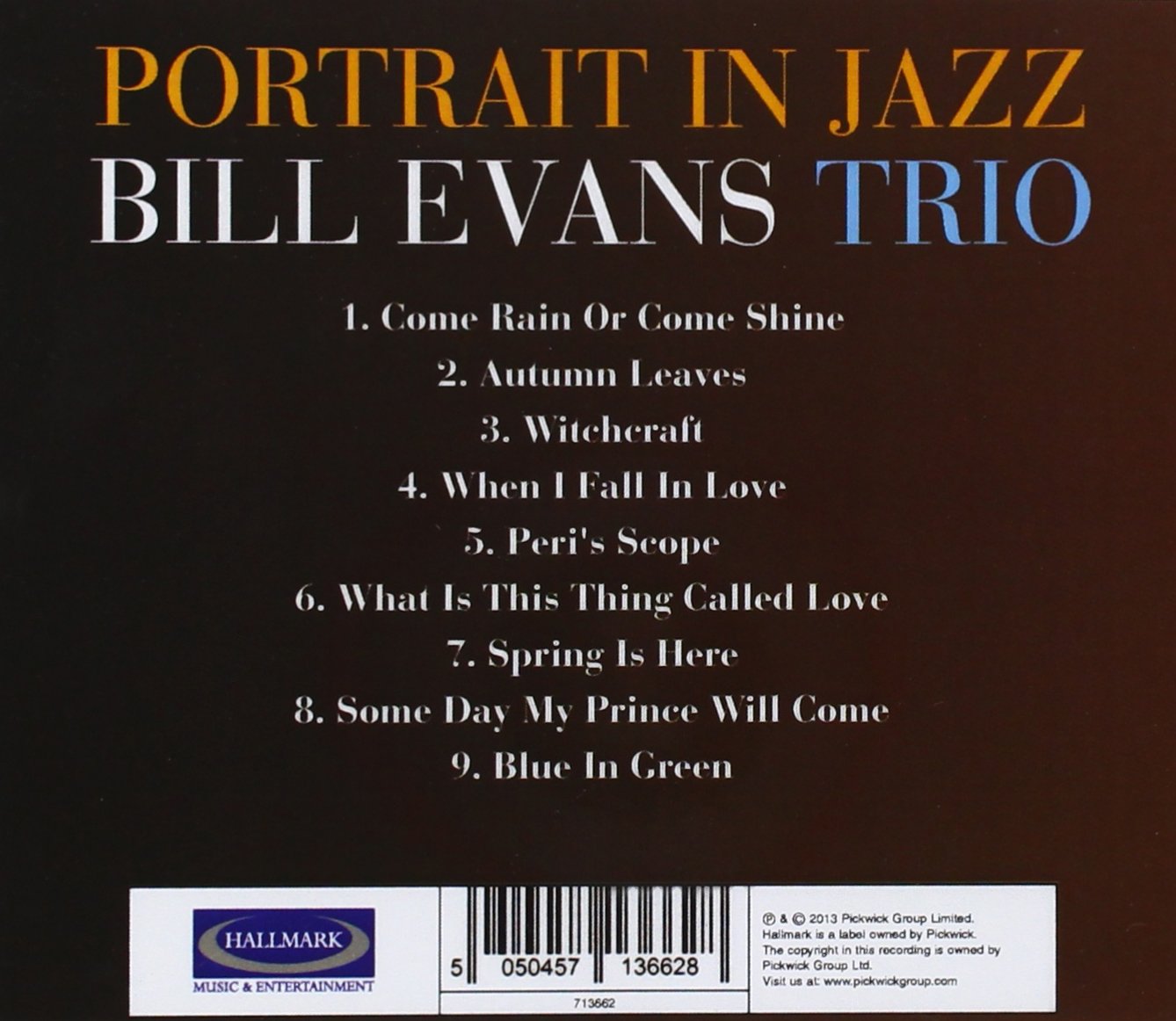 Bill Evans Trio (빌 에반스 트리오) - Portrait In Jazz